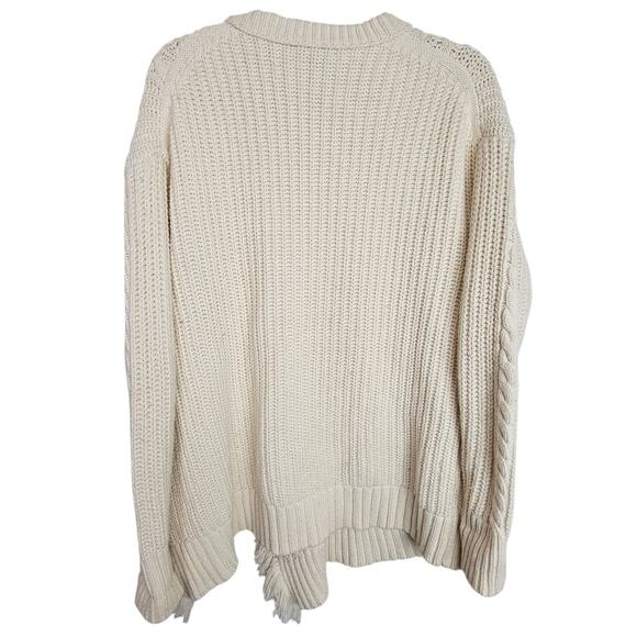 J. Crew Womens Fisherman Sweater Cable Knit Coastal Natural S Preppy Old Money - Picture 9 of 9